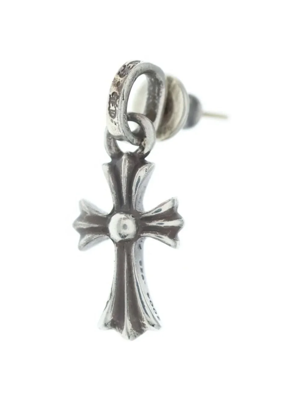 Chrome Hearts Bby Pprchn Baby Fat Cloth Drop Earrings Silver